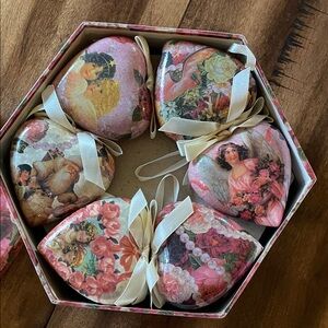 Vintage set of 11 Victorian Hearts and Spheres